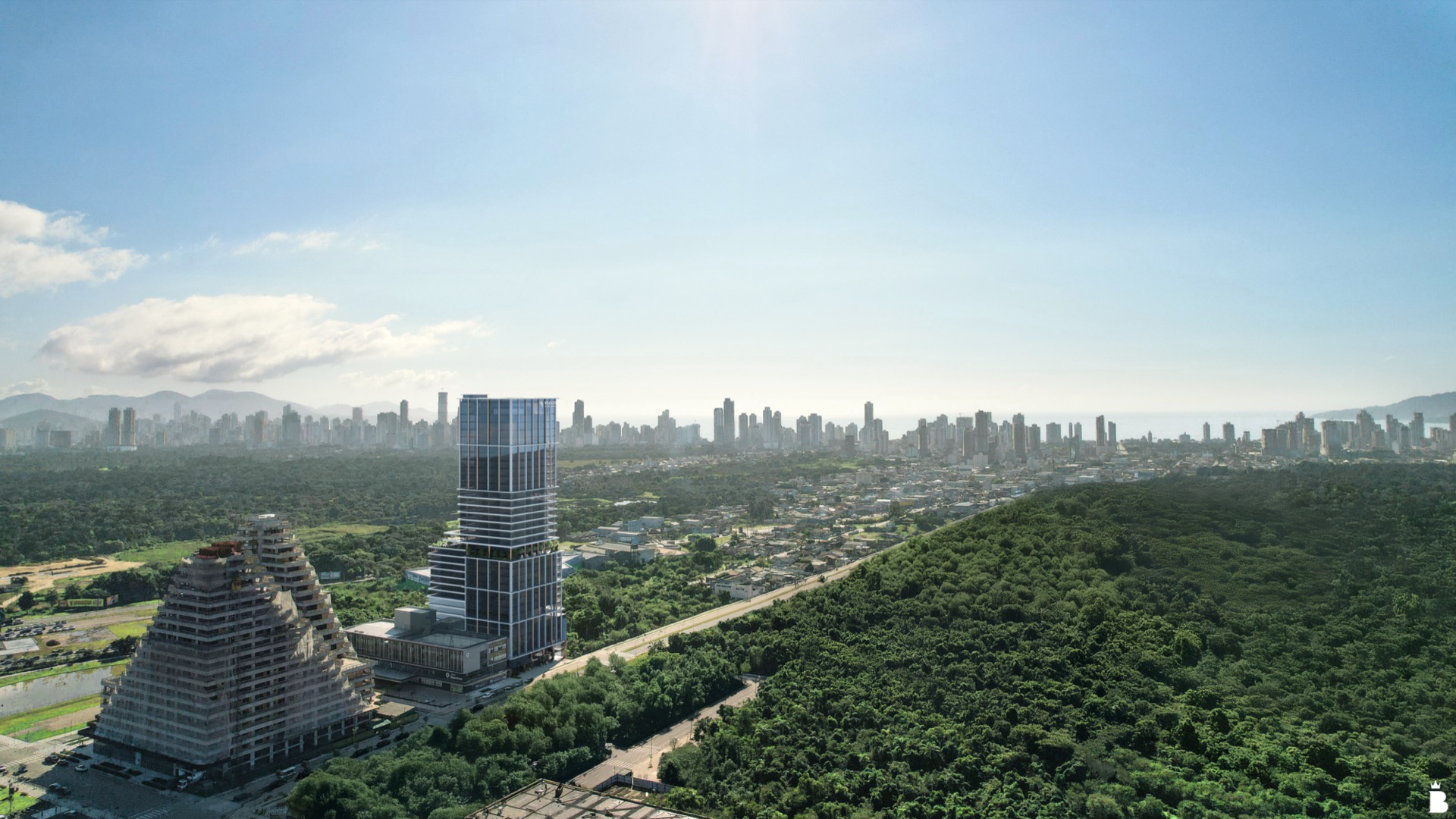 Vista aérea do Veccel Corporate no Vivapark